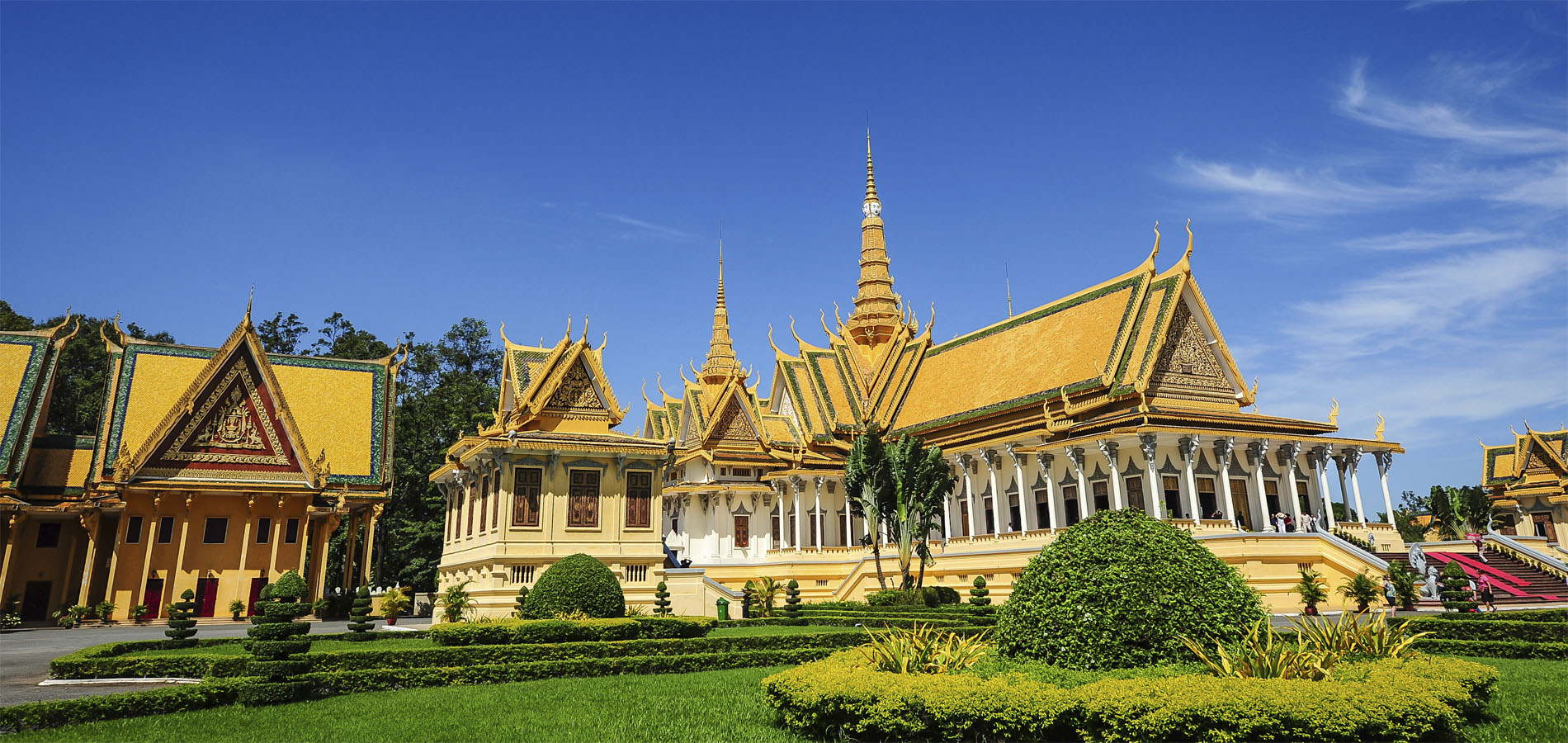 Cambodja Phnom Penh Royal Palace Cambodja in Vogelvlucht