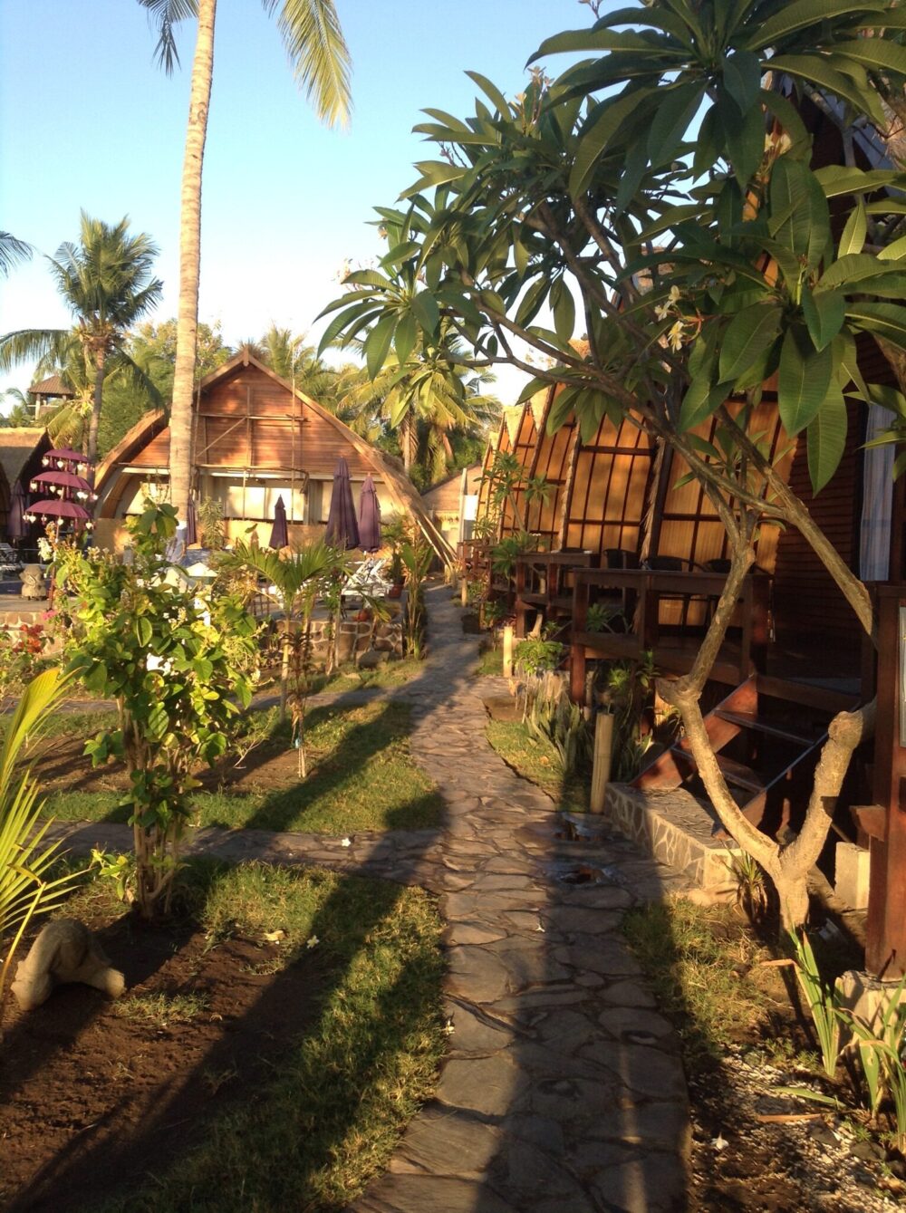 Hotel Indonesie Lombok Gili Air Turtle Beach Resort avond