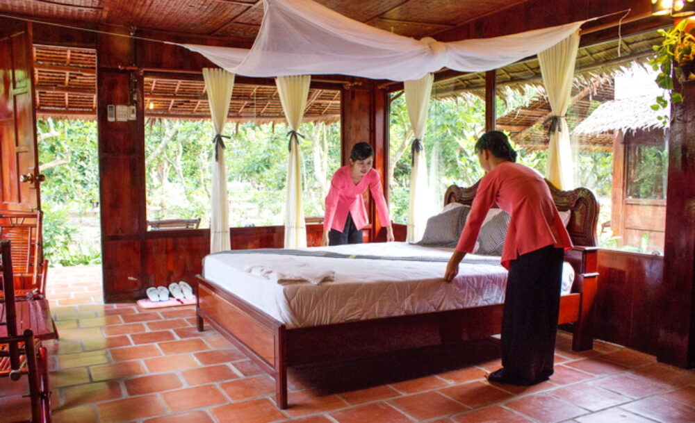 Original Asia Hotel Vietnam Rondreis Vakantie Mekong Rustic Lodge