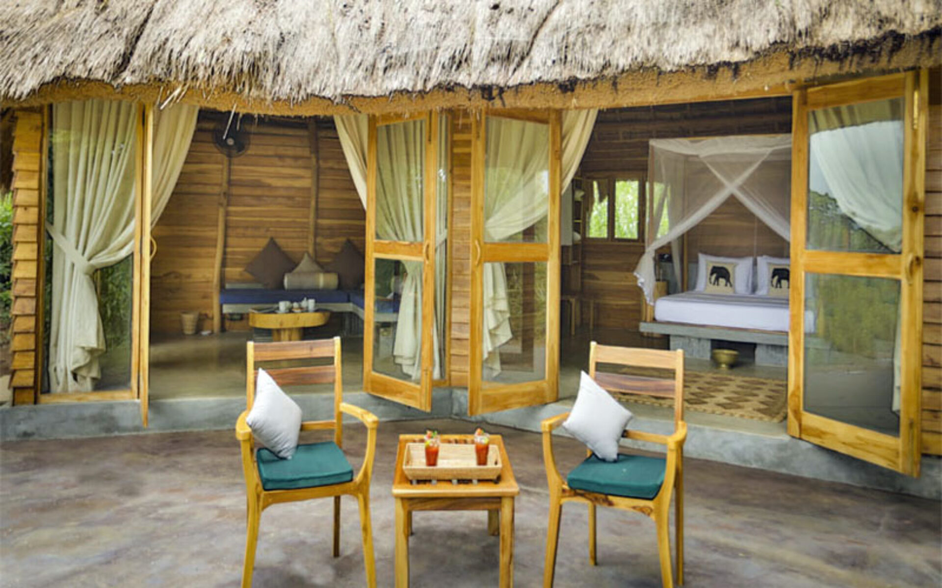 Hotel Gal Oya Lodge Gal Oya National Park Sri Lanka Rondreis Vakantie Original Asia bungalow