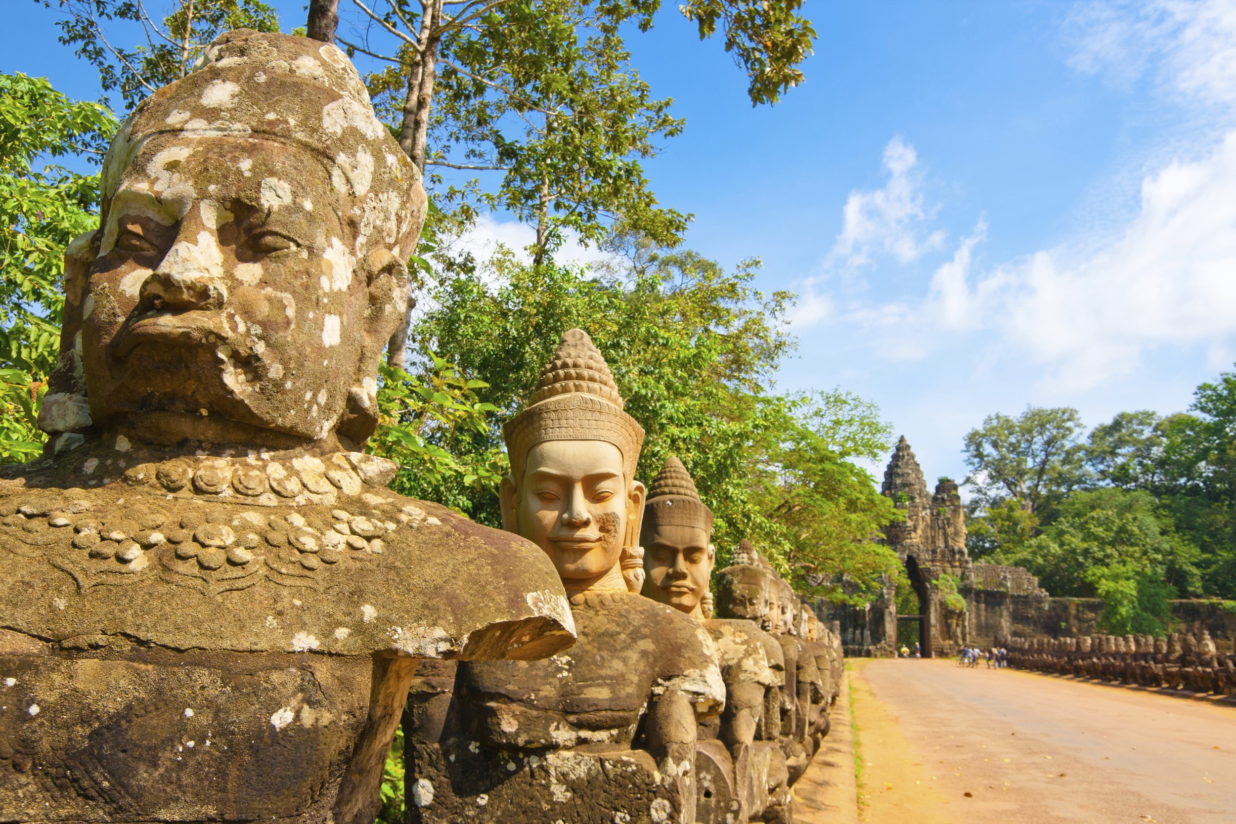 Home Istock Cambodja Noord Siem Reap Angkor Wat Bayon ingang tempel cultuur