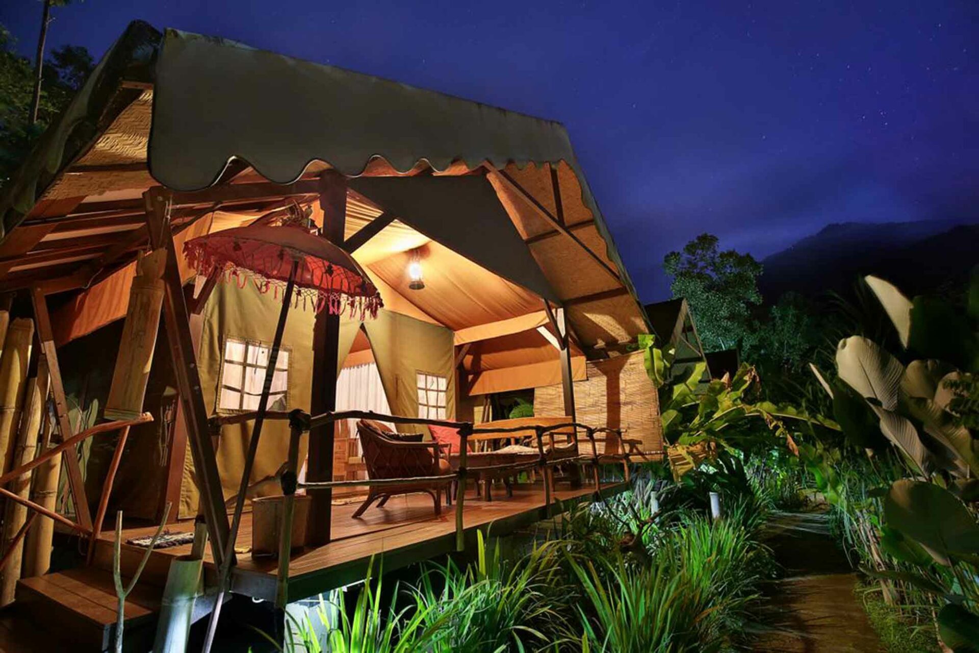 Sang Giri Tented Mountain Resort Original Asia Indonesie Rondreis Bali Vakantie aerial