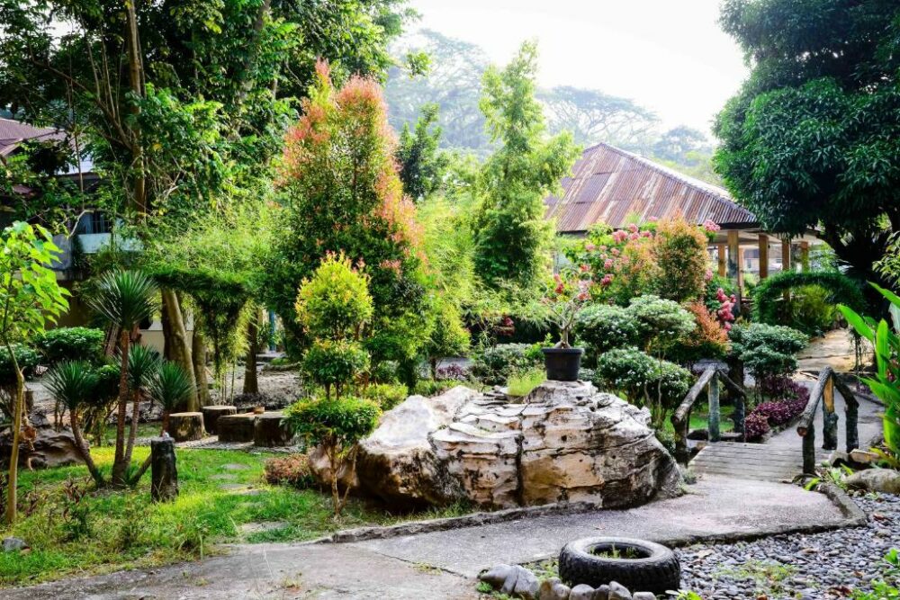 Wisma Leuser Sibayak Rondreis Sumatra Indonesie Vakantie Tuin