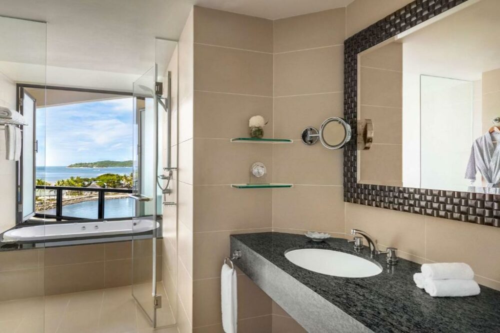 Shangri-La Tanjung Aru Rondreis Maleisie Vakantie Badkamer 2