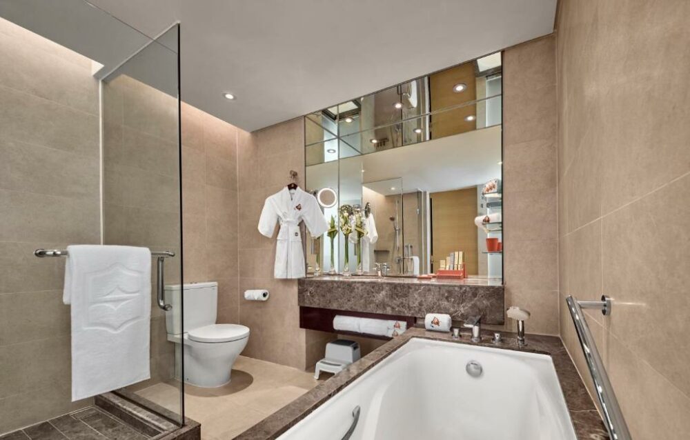Shangri-La Tanjung Aru Rondreis Maleisie Vakantie Badkamer 3