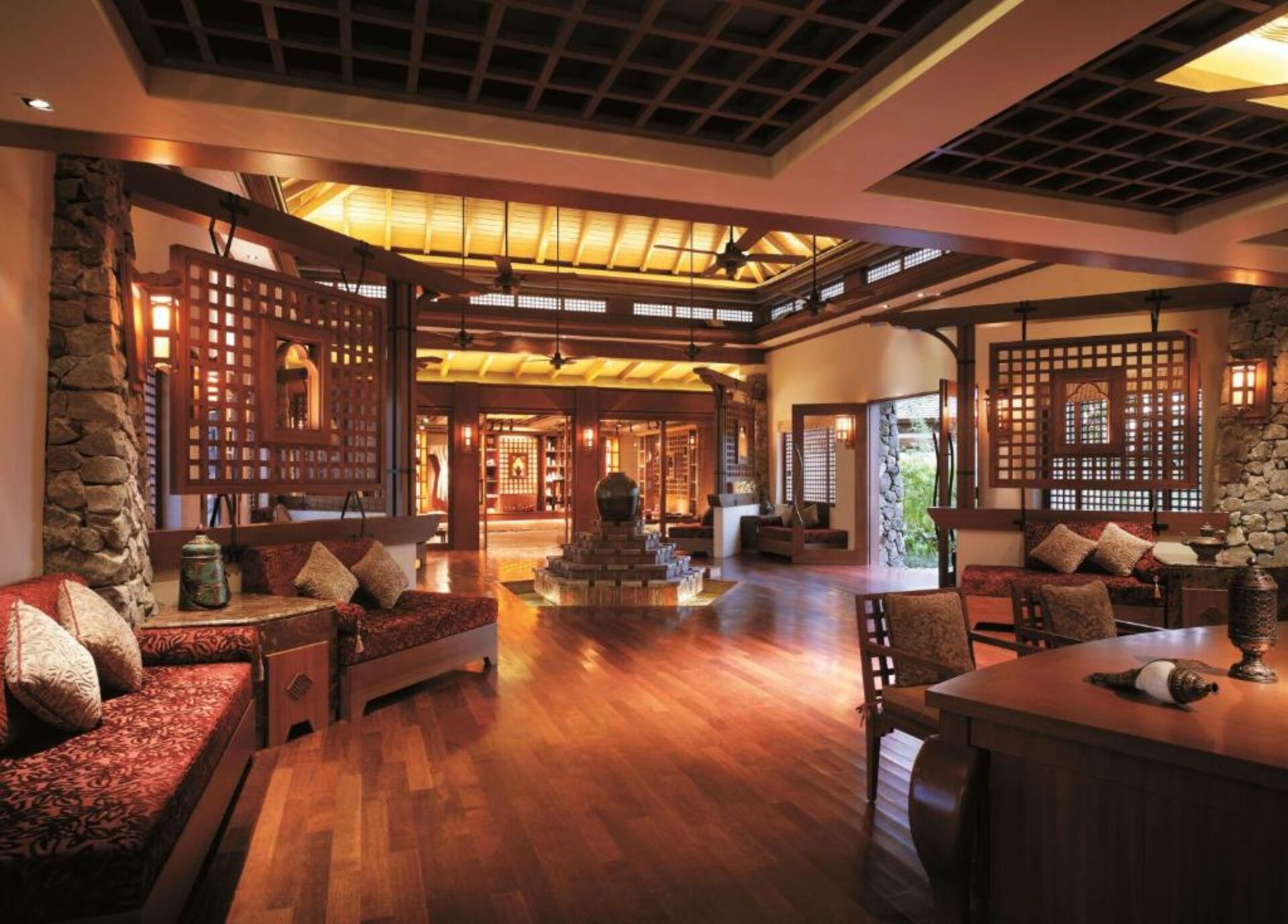 Shangri-La Tanjung Aru Rondreis Maleisie Vakantie Lobby