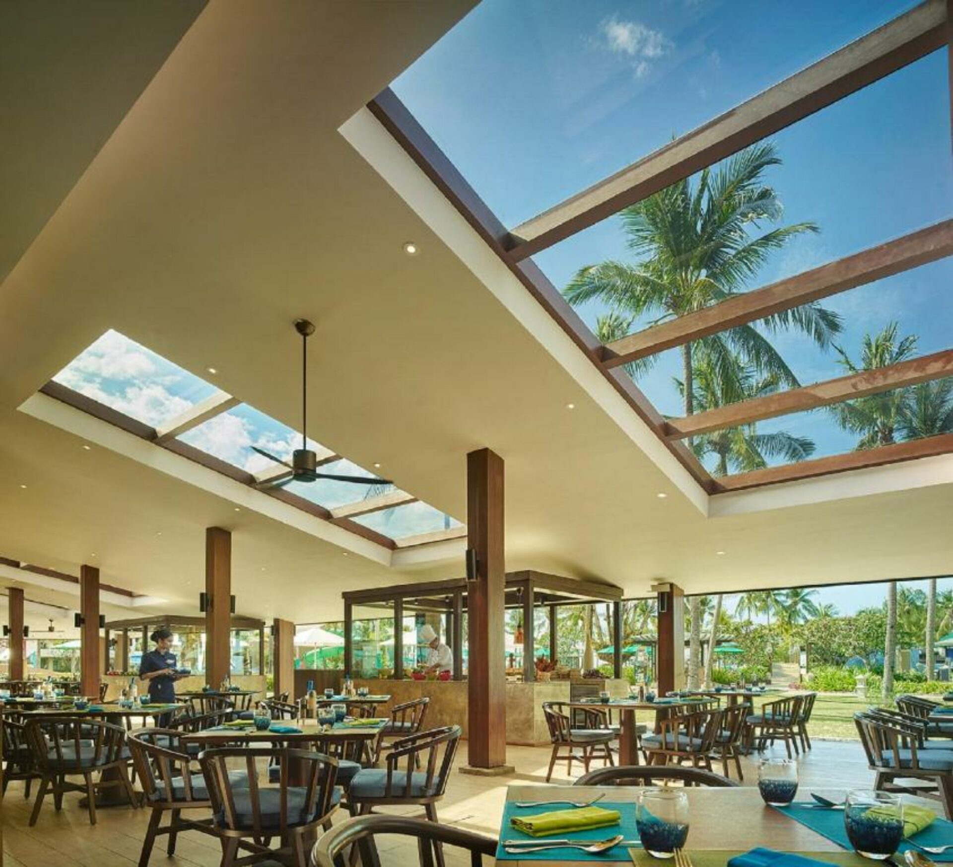Shangri-La Tanjung Aru Rondreis Maleisie Vakantie Restaurant5
