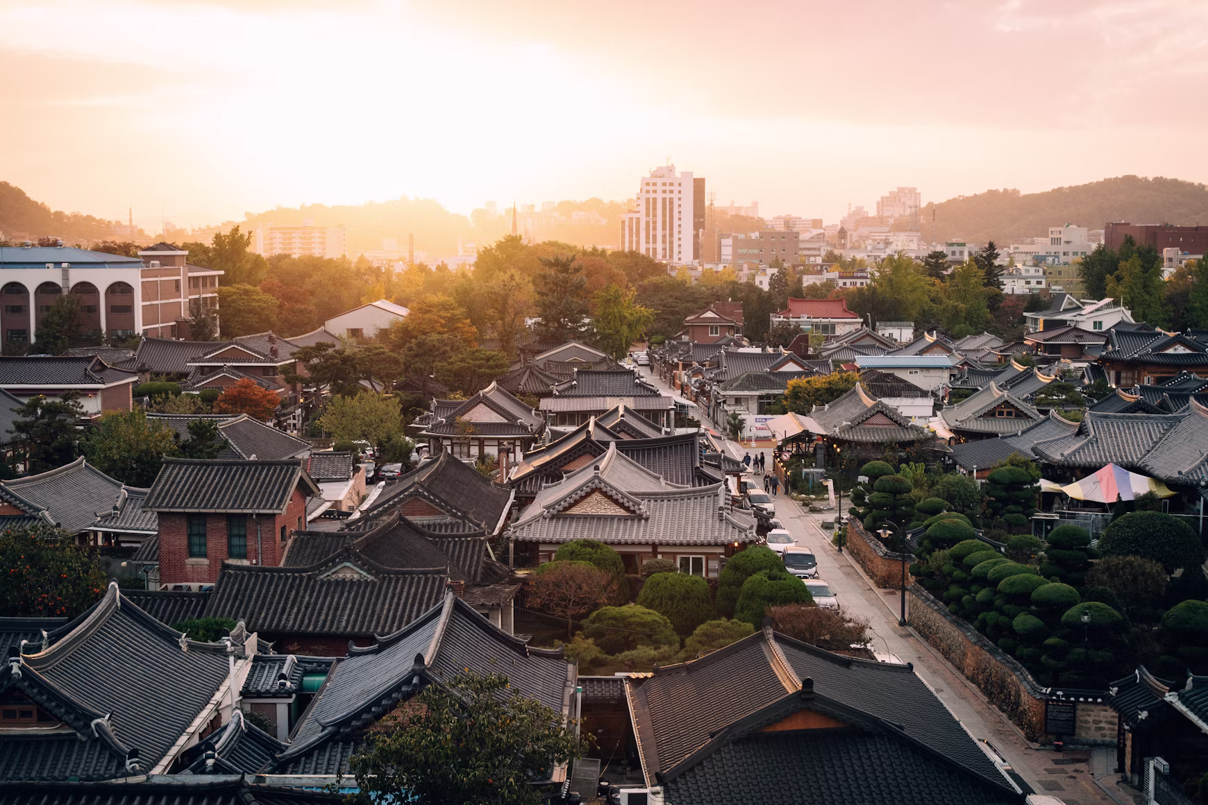 Galerij Original Asia Rondreis Korea Vakantie Jeonju Unsplash Hanok Village - Traditional Houses