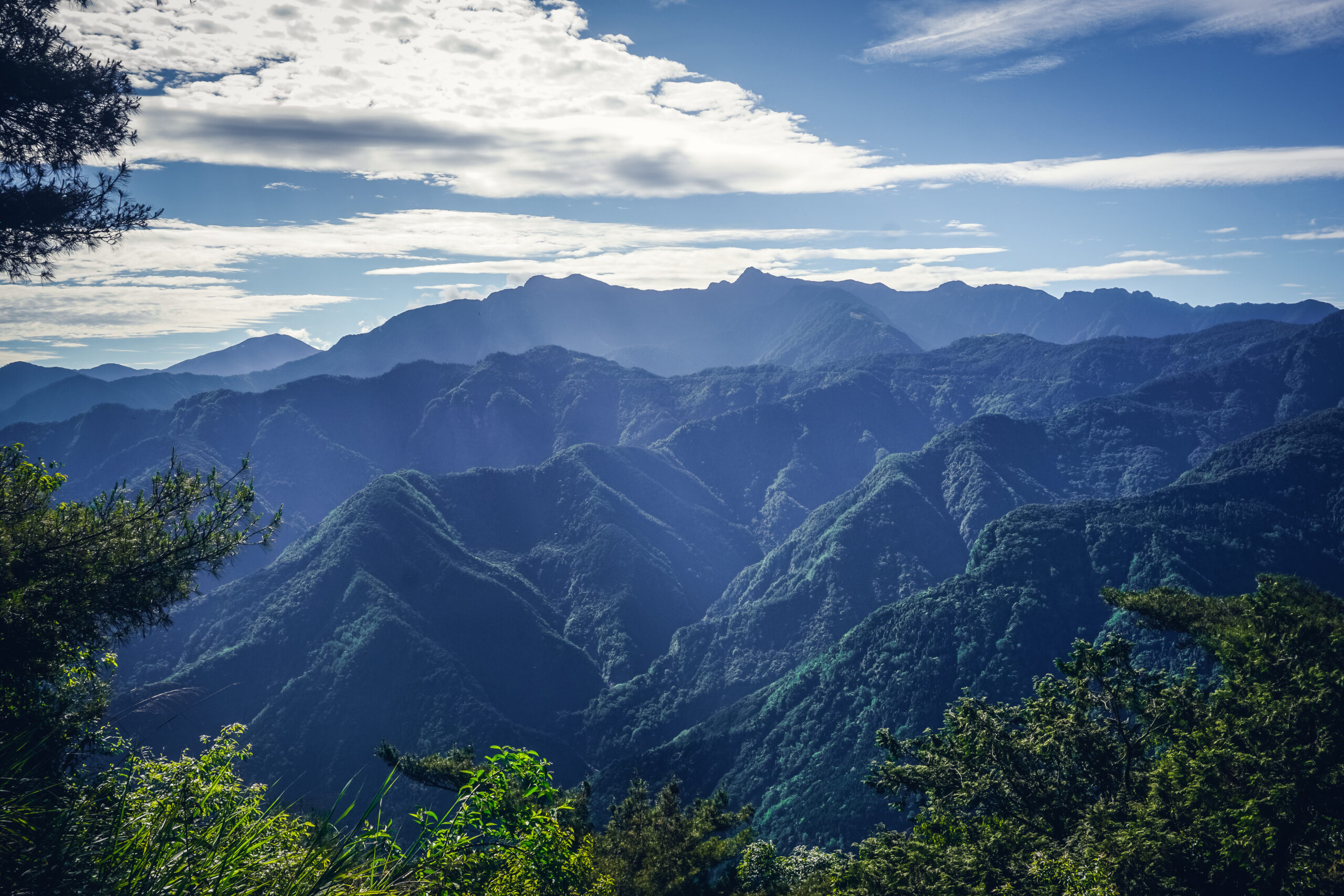 Beautiful mountain scenery of Alishan Natural Park