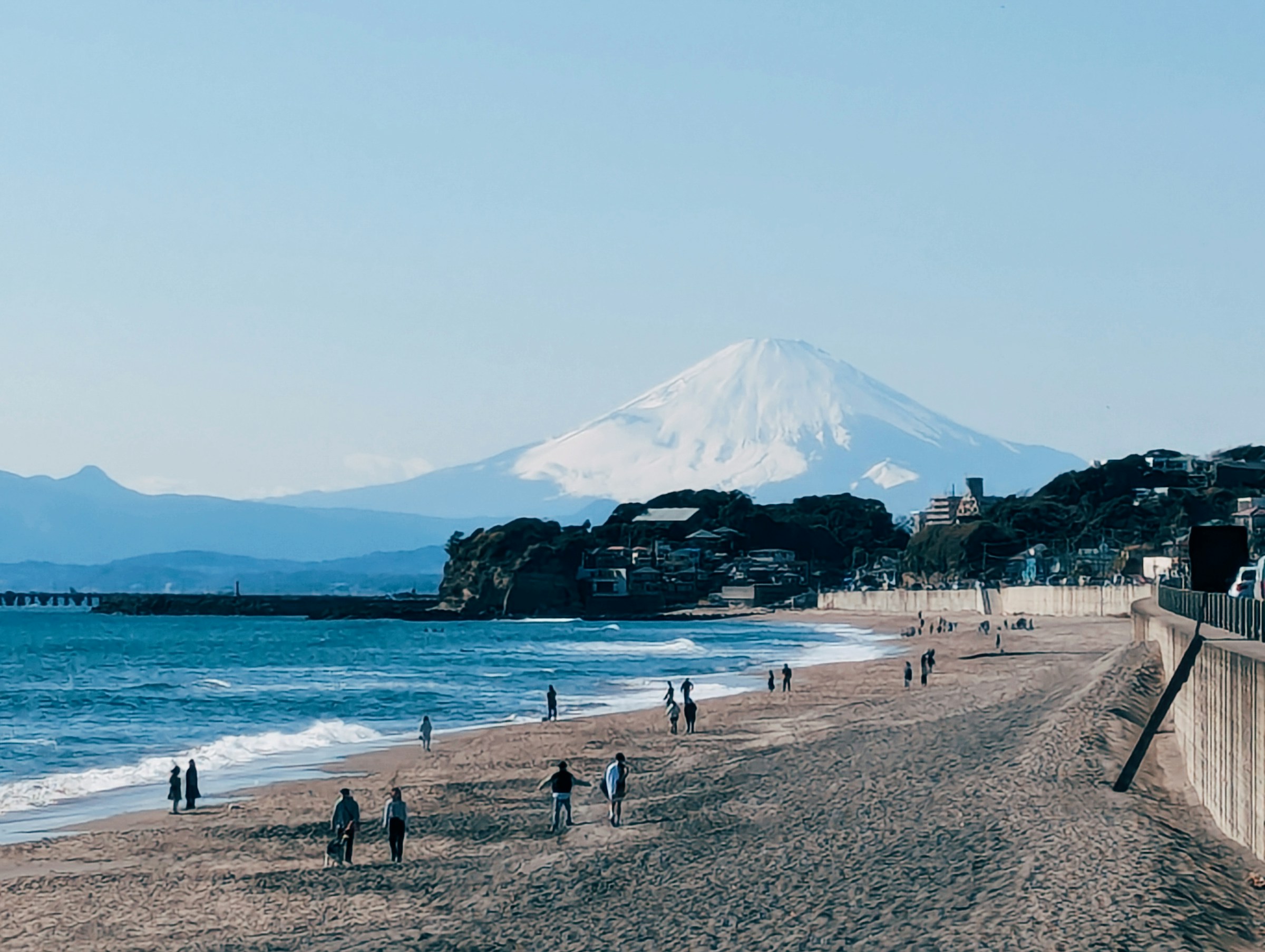 Home Original Asia Rondreis Japan Vakantie Unsplashed Kamakura beach met uitzicht op mt fuji